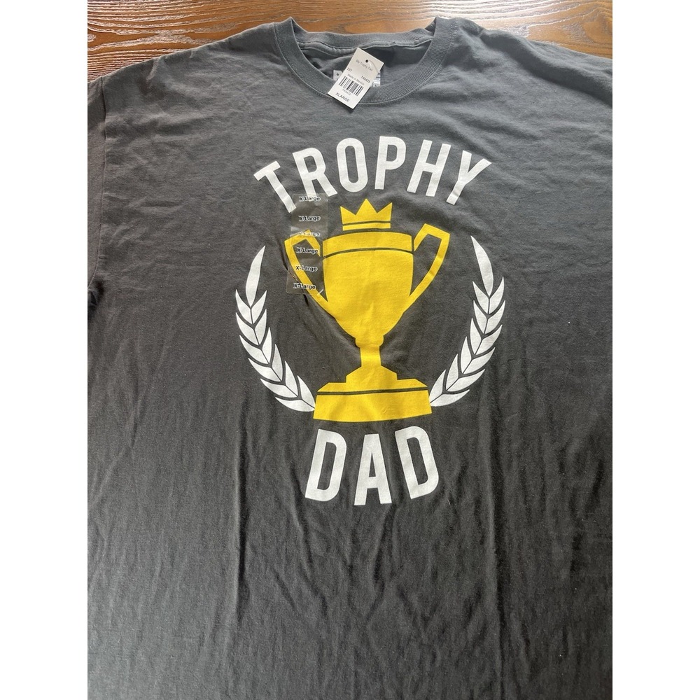 NEW Ripple Junction Trophy Dad Mens Tshirt Size XL 100% Cotton Short Sleeve Grey